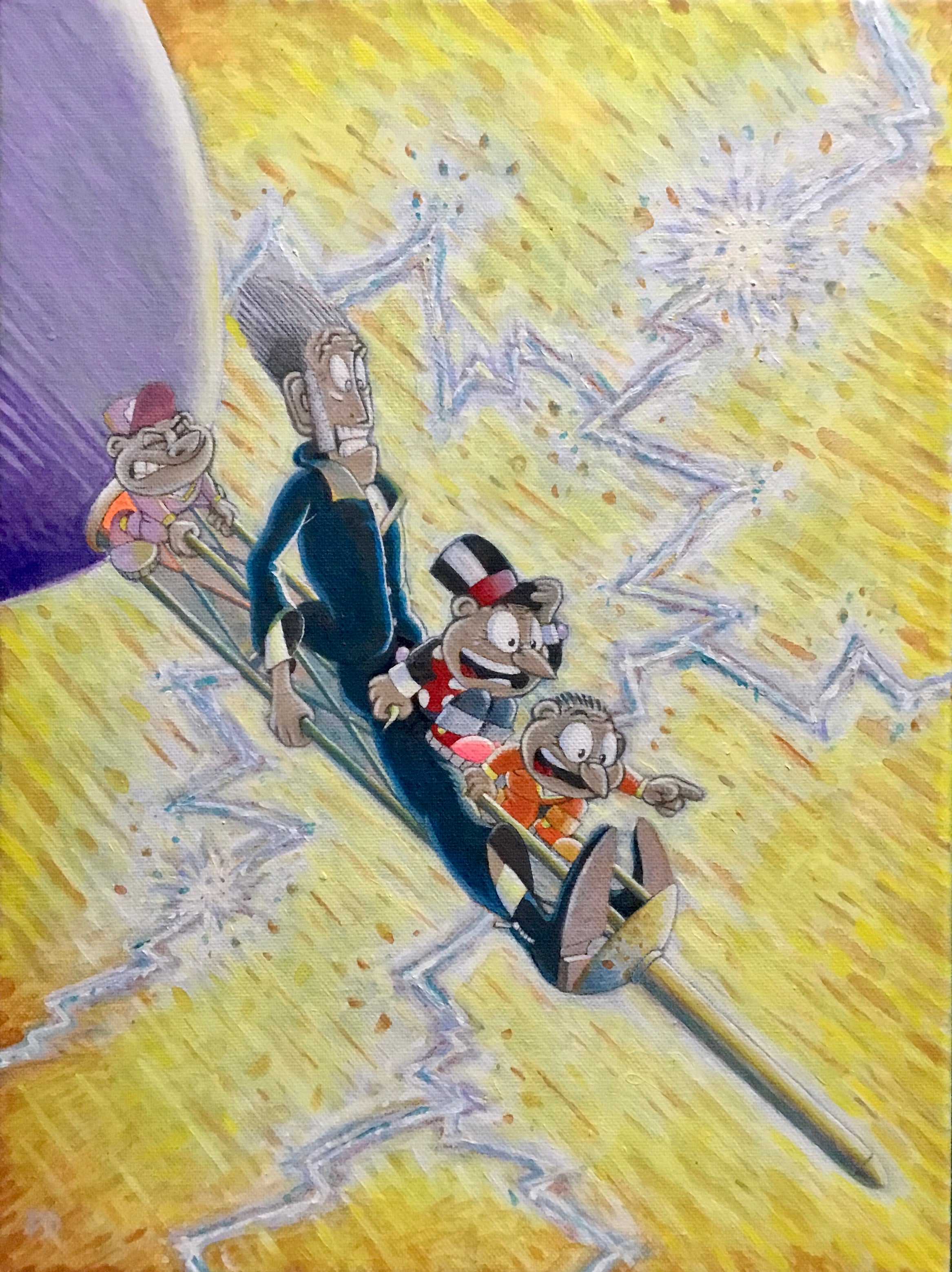 “Stjernemanden”, maleri af albumforside, 30 x 40 (2025)